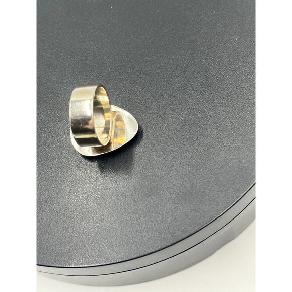 Vintage Sterling Silver 925
Azurite Malachite Teardrop
Ring Sz 6 Wide Band 8.6g - Picture 9 of 10